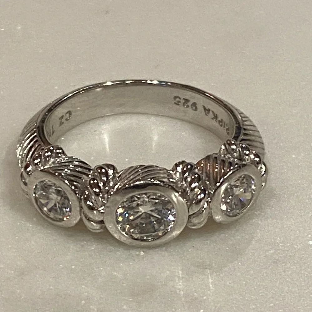 Judith Ripka Sterling silver CZ ring
